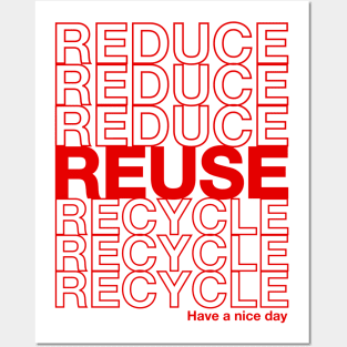 Reduce Reuse Recycle Repeat Design Posters and Art